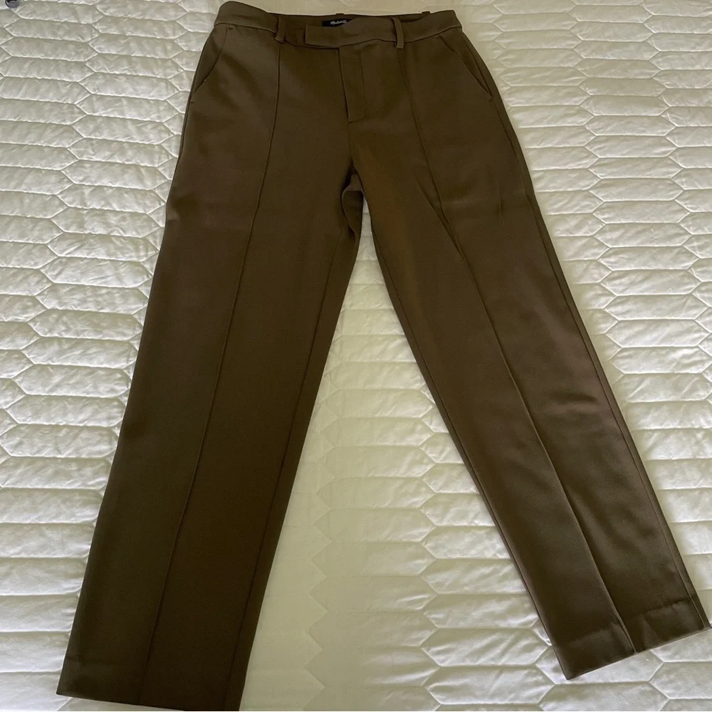 Madewell Fairbanks Pant Dark Olive Size 8​ - Picture 4 of 13